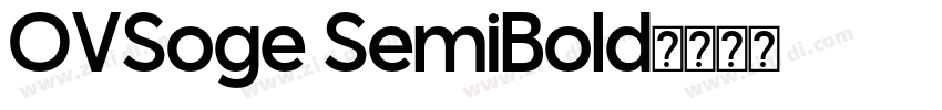 OVSoge SemiBold字体转换